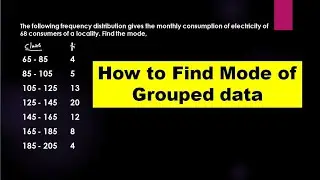 How to find mode of grouped data (English Medium)
