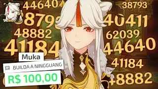 Me doaram R$: 100,00 para eu Buildar a minha Ningguang... E ELA ME SURPREENDEU! 😲