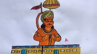 Hanuman ashtmi ki special drawing #viralvideo #easydrawing #hanumanjidrawing