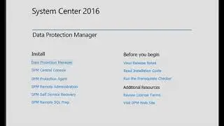 Installing System Center Data Protection Manager