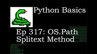 Python Basics OS Path Splitext Method