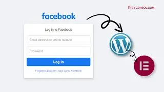 Facebook log in page clone with Elementor WordPress 2024