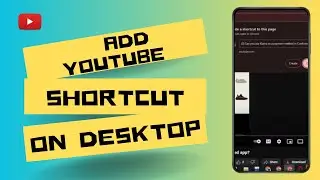 How to Add Youtube Shortcut On Desktop?