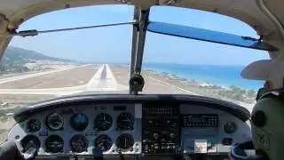 Landing a Piper at Diagoras Airport, Rhodos