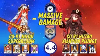 C0 R1 Nilou Superbloom & C0 R1 Hutao Plunge - Spiral Abyss 4.4