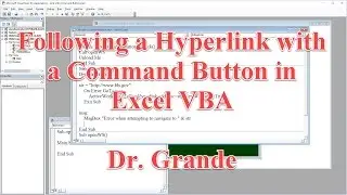 Follow a Hyperlink with a Command Button using Excel VBA