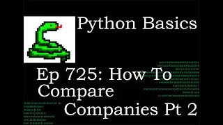 Python Basics Tutorial How to Compare Companies Using || Pandas To Dict Function
