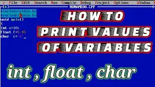 How To Print Values of Variables? int , float , char .
