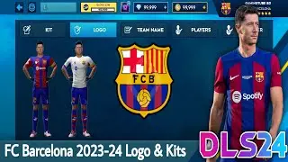 FC Barcelona 2023-24 Logo & Kits - DLS 24