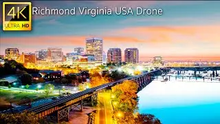 Richmond, Virginia, USA - 4K Drone Video