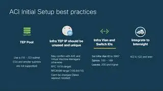 Module 1 - Episode 7: Best Practices - ACI Initial Setup
