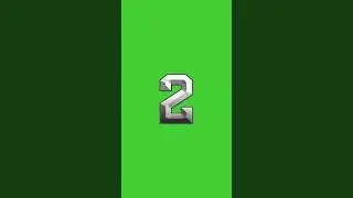 Metal Style 3D Numbers Countdown with Voice Over | GREEN SCREEN