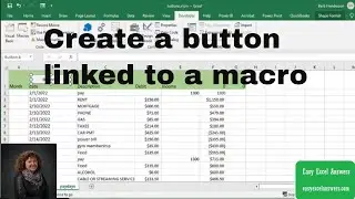 How to create a button linked to a macro in Excel