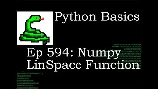 Python Basics Tutorial Numpy Linspace Function