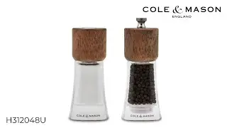 Cole & Mason Macclesfield Round Top Soft Square Wood Mill and Shaker Set - (H312048U)