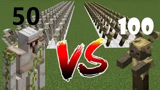 50 Iron Golem x 100 Husk Zombie in MINECRAFT !!!