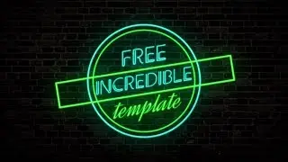 Neon Text Animation Intro Template #11 After Effects Free