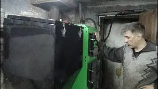 Установка автоматики ,запуск ,настройка твердотопливного котла.