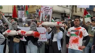 شاهدوا …مسيرة حاشدة ضخمة تجول شوارع مدينة الناظور ينددون بجرائم الإحتلال الإسرا…ئيلي .