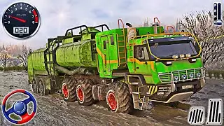 Offroad Cargo Mud Truck Game 3D - 4x4 Oil Tanker Truck Driving Sim | Android Gameplay