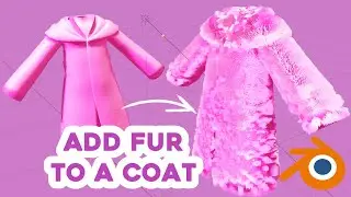 Blender Tutorial : Add fur to a coat in Blender / Beginner Tutorial