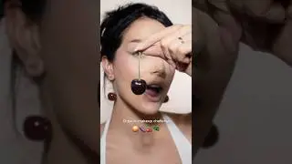 Organic makeup challenge 🧅🍆🍒🥦#makeup #makeuphacks