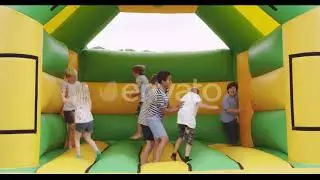 Children in bouncy castle | Stock Footage - Envato elements