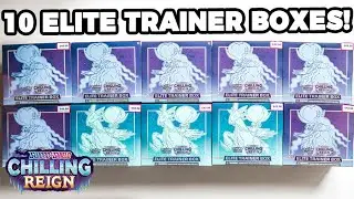 Opening 10 Pokemon Chilling Reign Elite Trainer Boxes! (80 Booster Packs)