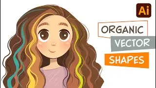 Cartoon Face & Hair- Adobe Illustrator Vector Illustration