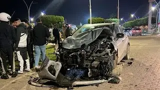 حادثة سير قرب ماكدونالدز الناظور تخلف أضرارًا مادية دون إصابات بشرية