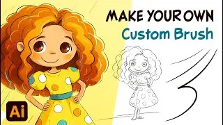 CUSTOM BRUSH. ADOBE ILLUSTRATOR. How to Make a Smooth Vector Brush