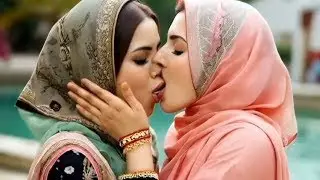 Two Beautiful Lesbian Hijab Girls Making Love Romance | lesbian kiss💋