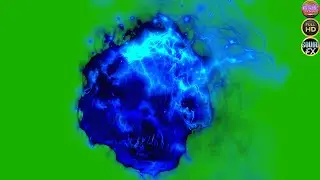 Blue Magic Effect Green Screen + Sound & Overlays (no.2) 