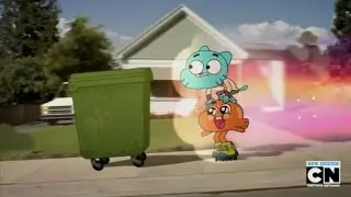 The Amazing World of Gumball - Gumball Chases the Trash Can!!!