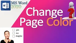 How To Change Page Color | Advance Tutorial |  Microsoft Word 2020 | RISE CREATIONS