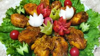 Приготовьте куриные ножки так курицы в духовке.Товук ойокчаларини духовкада пиширамиз.
