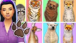 RAISING 7 WILD ANIMALS🐾 // The Sims 4 | Wild Animal Rescue #1 (Mini Series)