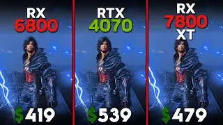 RX 6800 vs RTX 4070 vs RX 7800 XT | Ryzen 5 7600 | Tested in 15 games