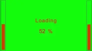 loading bar animation with % display - green screen effect