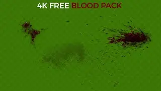 Green Screen 4k Blood Hit Pack | Royalty Free Video Effects
