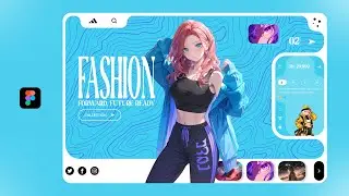 Futuristic fashion website ui in Figma: Interactive ux design
