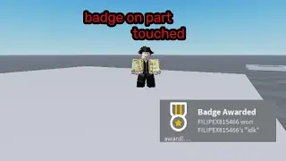 How to create badge on part touch in roblox studio