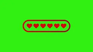 Hearts loading bar green screen video animation by 