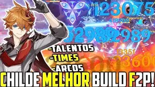 A MELHOR BUILD PARA o CHILDE, DPS DEFINITIVO! UM ABSURDO NO VAPORIZAR - GENSHIN IMPACT