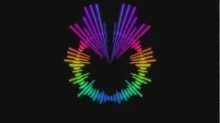 audio spectrum, rainbow colors - black screen effect