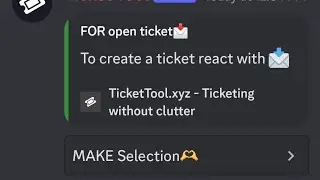 How to make ticket server(+Special ticket with options)💫