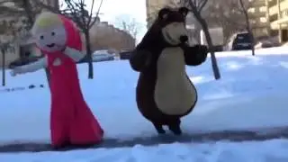 МАША И МЕДВЕДЬ  ЛЕЗГИНКА ЧЕЧНЯ ГРОЗНЫЙ