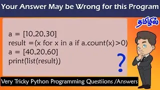 Python Tricky Interview questions with Explanation | List Related | Tamil | Freshers | Experienced