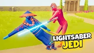 LIGHTSABER JEDI 1 VS 1 EVERY UNIT | TABS MODDED GAMEPLAY