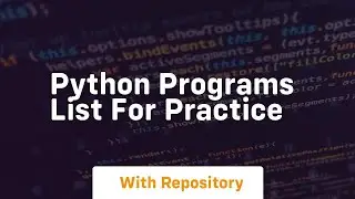 python programs list for practice